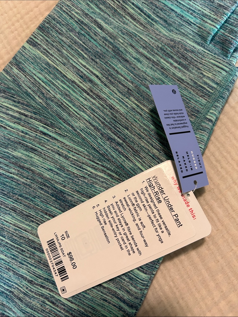 lululemon athletica teal space-dye Wunder Under High-Rise Leggings